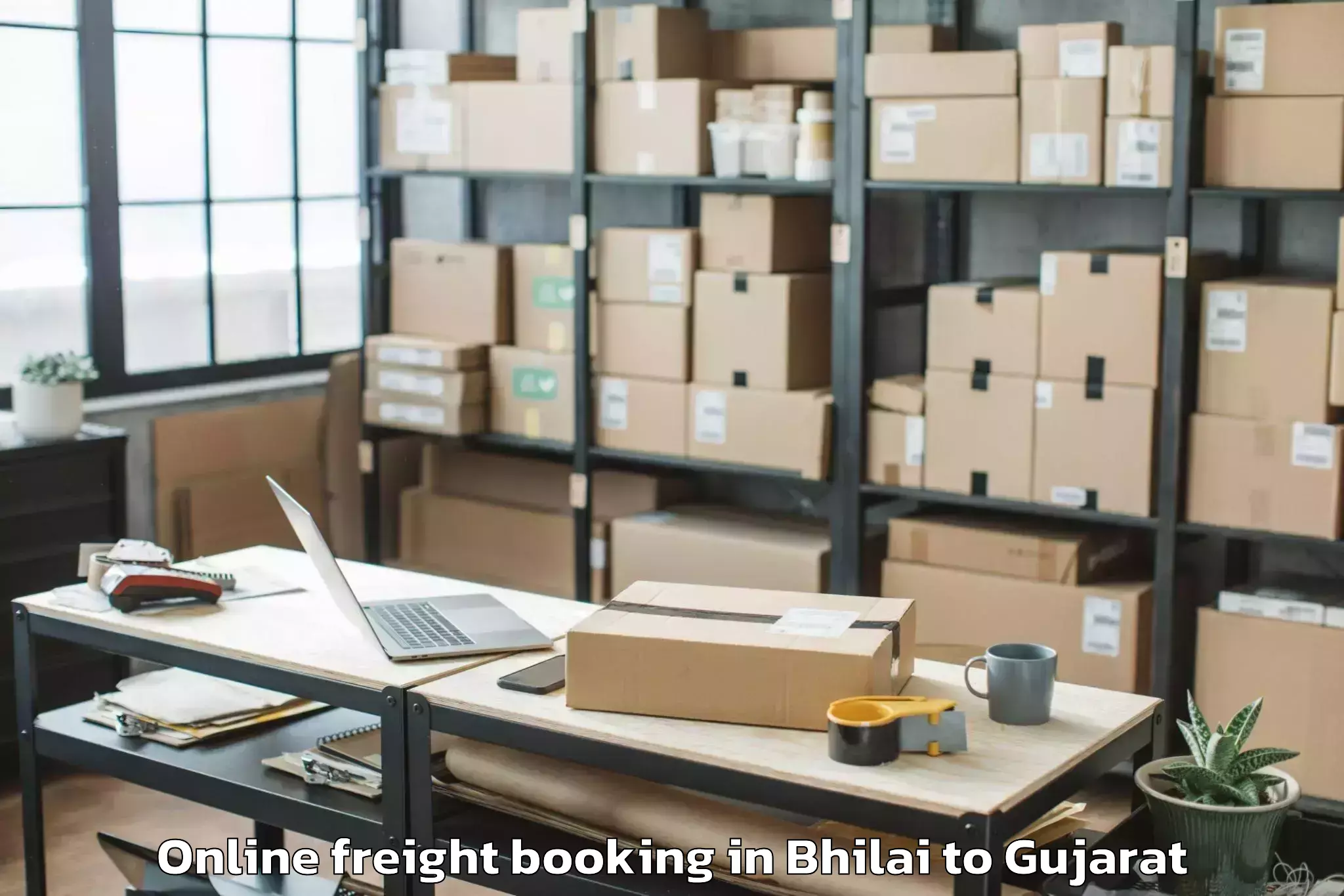 Trusted Bhilai to Sayla Online Freight Booking